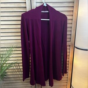 41 Hawthorne Burgundy Open Front Cardigan